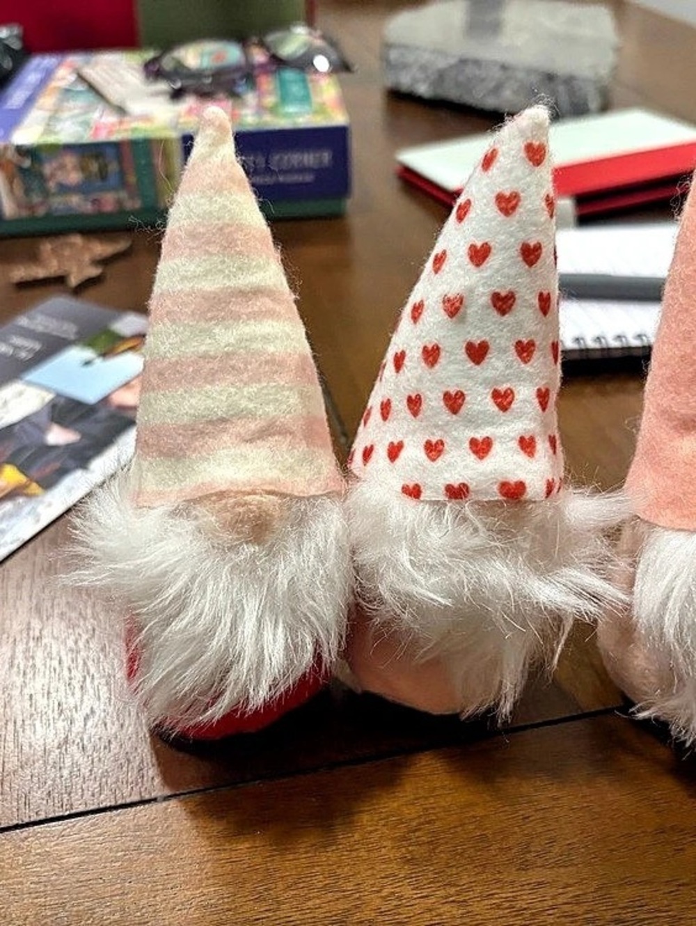 Target Bullseye's Playground Valentine Plush Gnomes Set of 3 Pink & Red